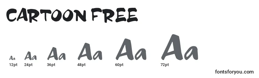 CARTOON FREE (122886) Font Sizes