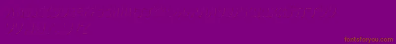 Cartoon Shadow Font – Brown Fonts on Purple Background