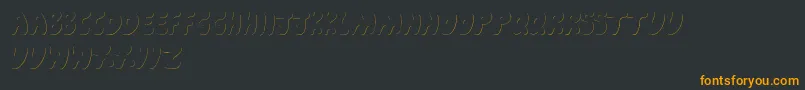 Шрифт Cartoon Shadow – оранжевые шрифты на чёрном фоне