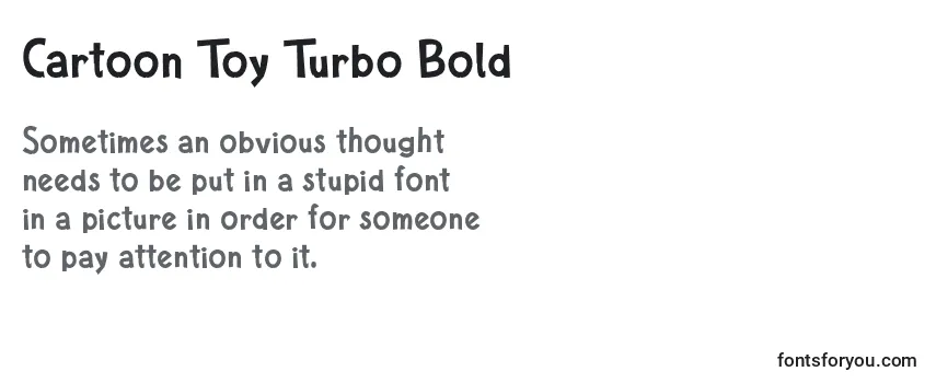 Cartoon Toy Turbo Bold -fontin tarkastelu