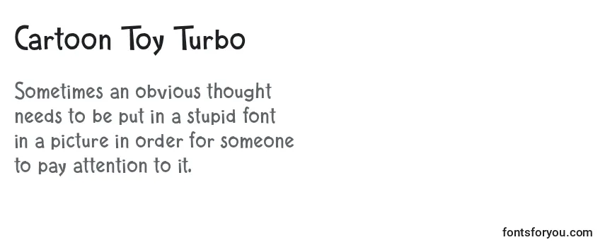 Revisão da fonte Cartoon Toy Turbo