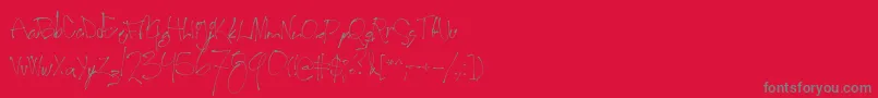 Secondlyrics Font – Gray Fonts on Red Background