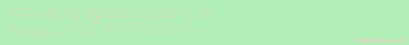 Secondlyrics Font – Pink Fonts on Green Background