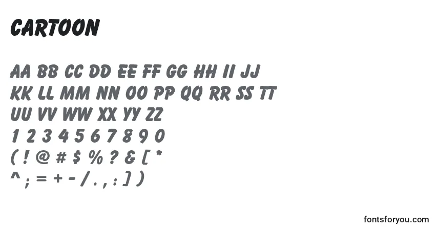 Czcionka Cartoon (122890) – alfabet, cyfry, specjalne znaki