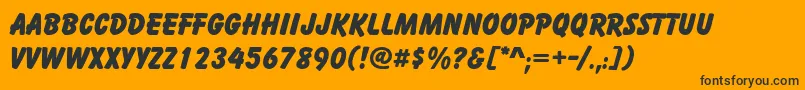 cartoon Font – Black Fonts on Orange Background