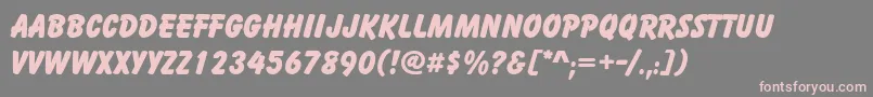 cartoon Font – Pink Fonts on Gray Background