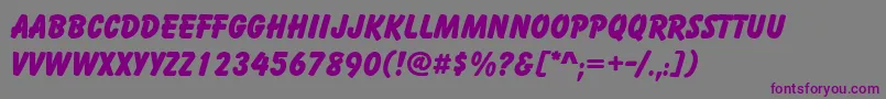 cartoon Font – Purple Fonts on Gray Background