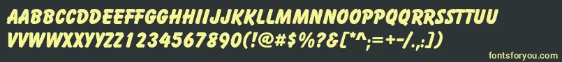 cartoon Font – Yellow Fonts on Black Background
