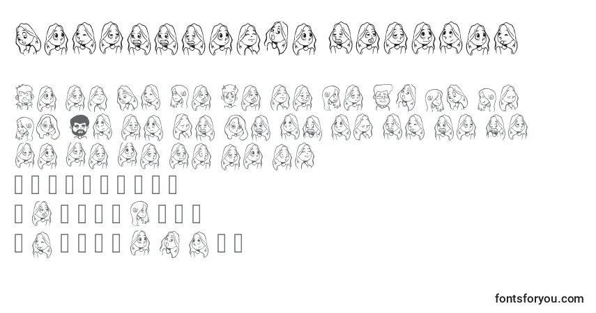 Шрифт Cartoonabha Regular – алфавит, цифры, специальные символы