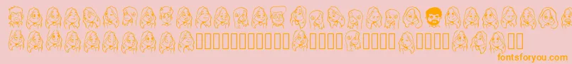 fuente Cartoonabha Regular – Fuentes Naranjas Sobre Fondo Rosa