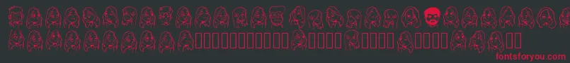 Cartoonabha Regular Font – Red Fonts on Black Background