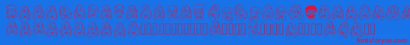 Cartoonabha Regular Font – Red Fonts on Blue Background