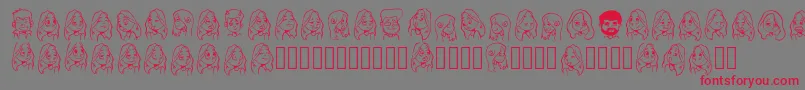 Cartoonabha Regular Font – Red Fonts on Gray Background