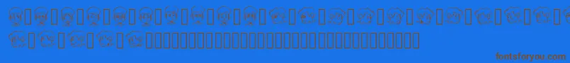 CARTOONAMOL EXPRESSIONS Font – Brown Fonts on Blue Background
