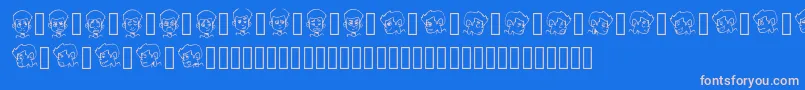 CARTOONAMOL EXPRESSIONS Font – Pink Fonts on Blue Background