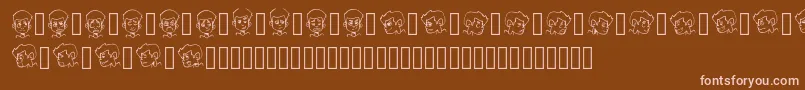 Fonte CARTOONAMOL EXPRESSIONS – fontes rosa em um fundo marrom