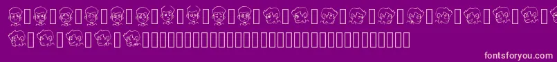 Fonte CARTOONAMOL EXPRESSIONS – fontes rosa em um fundo violeta