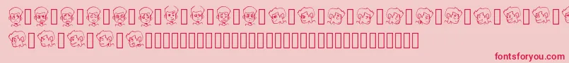 CARTOONAMOL EXPRESSIONS Font – Red Fonts on Pink Background