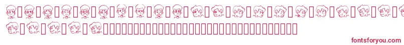 CARTOONAMOL EXPRESSIONS Font – Red Fonts on White Background