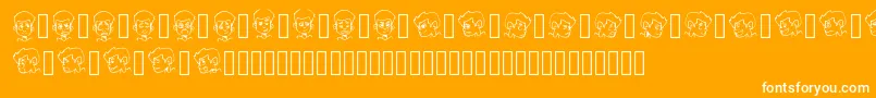 CARTOONAMOL EXPRESSIONS Font – White Fonts on Orange Background