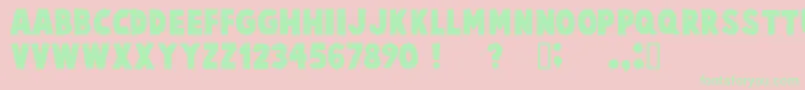 cartoonist kooky Font – Green Fonts on Pink Background