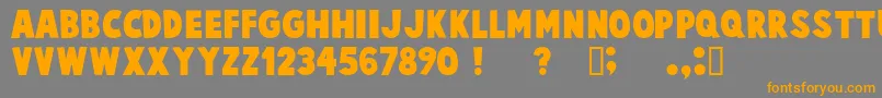 Police cartoonist kooky – polices orange sur fond gris