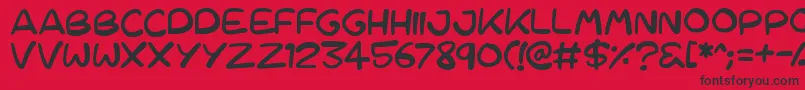 Cartoons 123 Font – Black Fonts on Red Background