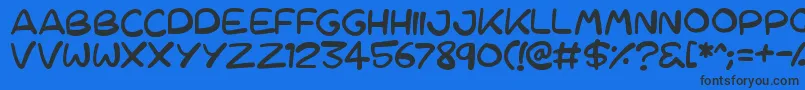 Cartoons 123 Font – Black Fonts on Blue Background