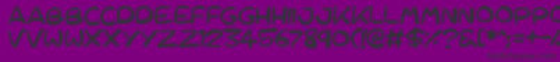 Cartoons 123 Font – Black Fonts on Purple Background