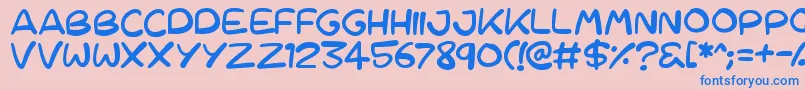 Cartoons 123 Font – Blue Fonts on Pink Background