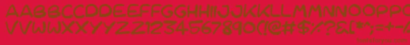 Cartoons 123 Font – Brown Fonts on Red Background