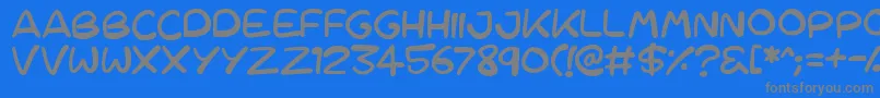 Cartoons 123 Font – Gray Fonts on Blue Background