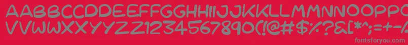 Cartoons 123 Font – Gray Fonts on Red Background