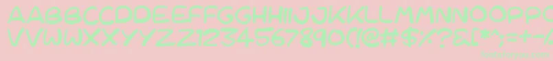 Cartoons 123 Font – Green Fonts on Pink Background