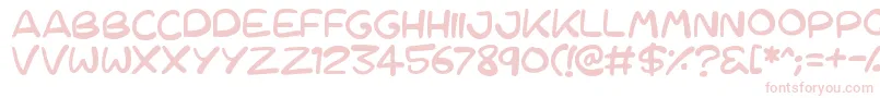 Cartoons 123 Font – Pink Fonts on White Background