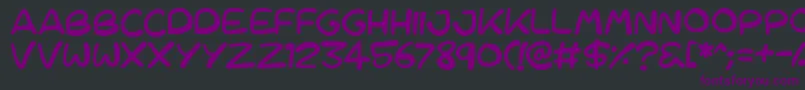 Cartoons 123 Font – Purple Fonts on Black Background