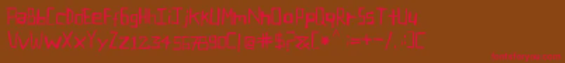Carve Your Table Font – Red Fonts on Brown Background