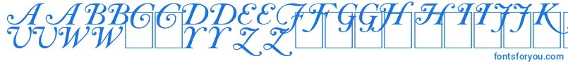 Шрифт CAS INIT – синие шрифты