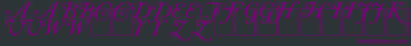 フォントCAS INIT – 黒い背景に紫のフォント