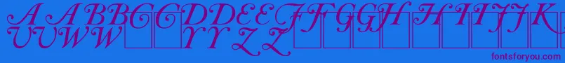 CAS INIT Font – Purple Fonts on Blue Background
