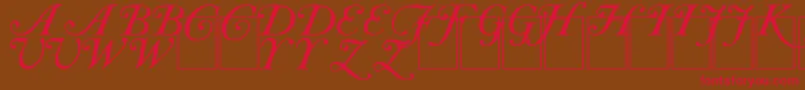 CAS INIT Font – Red Fonts on Brown Background