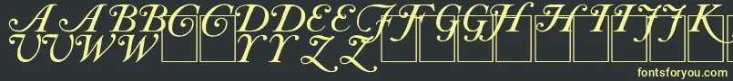 フォントCAS INIT – 黒い背景に黄色の文字