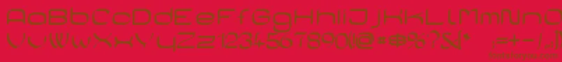 casa sans Font – Brown Fonts on Red Background