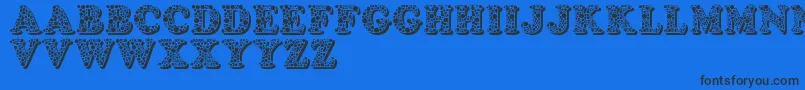 Bemydor Font – Black Fonts on Blue Background