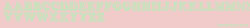 Bemydor Font – Green Fonts on Pink Background