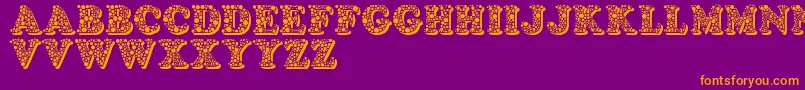 Bemydor Font – Orange Fonts on Purple Background
