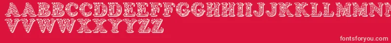 Bemydor Font – Pink Fonts on Red Background