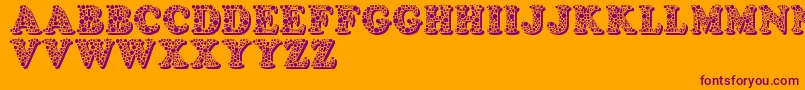 Bemydor Font – Purple Fonts on Orange Background