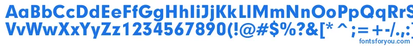 フォントGarciaBold – 白い背景に青い文字