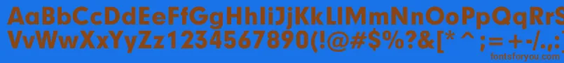 Więcej informacji o czcionce GarciaBold Czcionka GarciaBold – brązowe czcionki na niebieskim tle